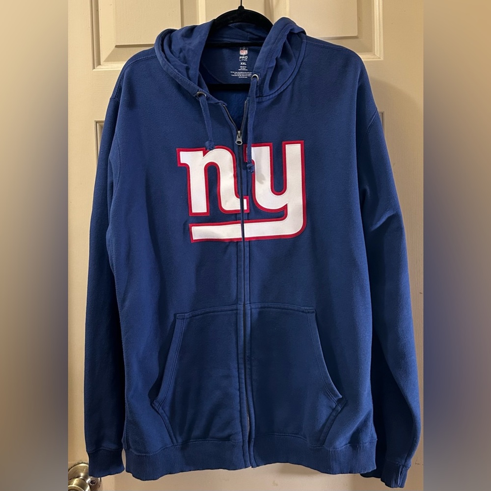 NFL Pro Line Blue Zip-Up Hoodie - Picture 2 of 10